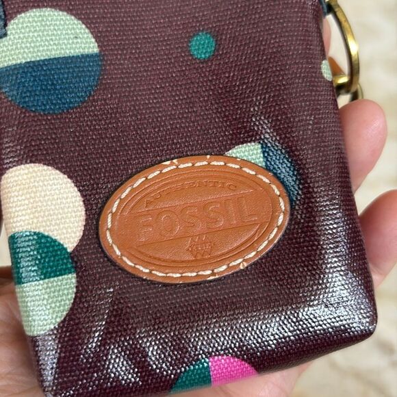 Fossil Keyper Carry All Cell Phone Case Multicoloured Coated Canvas & Leather - Picture 4 of 8